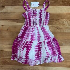 Japna Kids NWT ' Pink Tie-Dye Sundress with Button Front - Kids Dresses 7